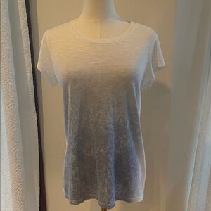 Michael Stars White and Gray Blue Ombre Tee OS